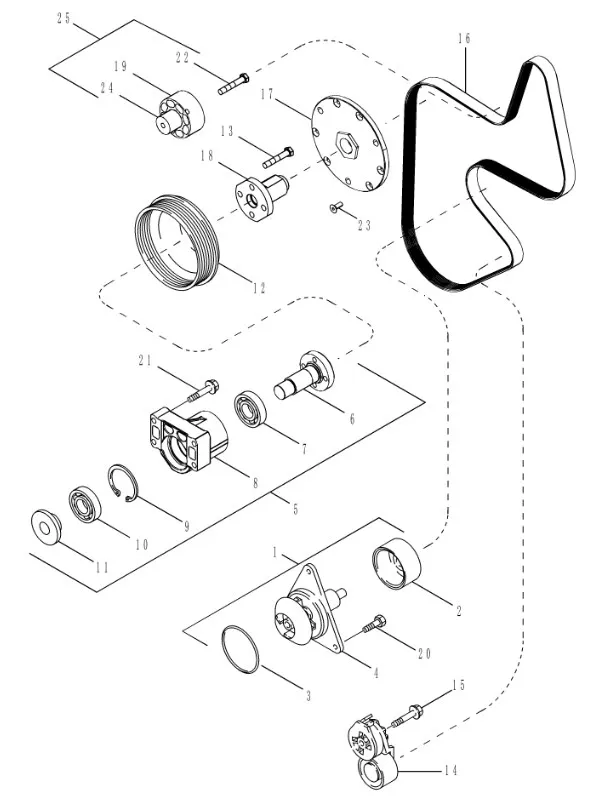 87515457 - Вал привода вискомуфты ДВС Cummins T8